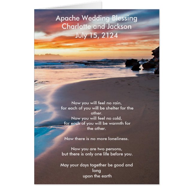 Apache Wedding Blessing Ocean (Front)