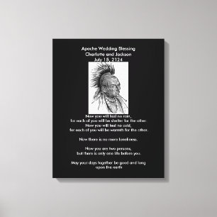 Apache Wedding Blessing Ojibwa Cheif Canvas Print