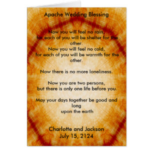 Apache Wedding Blessing Old Paper