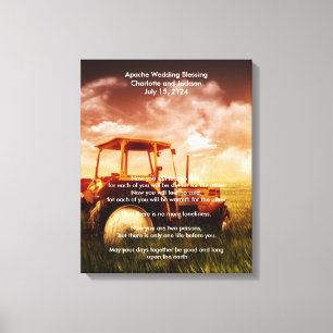 Apache Wedding Blessing Old Tractor Canvas Print