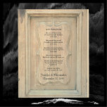 Apache Wedding Blessing Old Wood Background 8x10 Wood Wall Art<br><div class="desc">This beautiful apache wedding blessing, which begins with "now you shall feel no rain ... ", is made into an 8" x 10" poster, with a background of our original photograph of an old weathered wooden door as a southwest background. There is sample text on the bottom to allow you...</div>