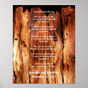 Apache Wedding Blessing Old Wood Customized Print