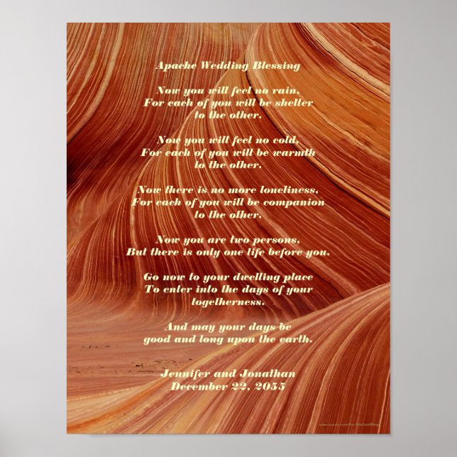 Apache Wedding Blessing Poster 11" x 14" Matte (Front)