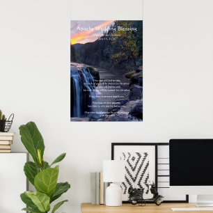 Apache Wedding Blessing River Water Falls Poster