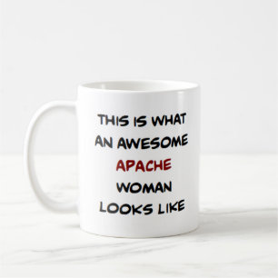 apache woman, awesome coffee mug