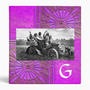 APACHES AND GERONIMO DRIVING A MOTOR CAR MONOGRAM BINDER