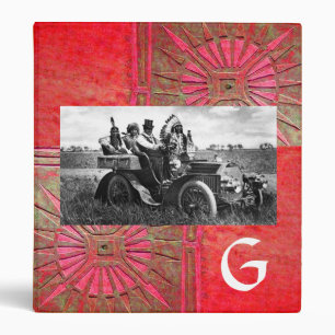 APACHES AND GERONIMO DRIVING A MOTOR CAR MONOGRAM BINDER
