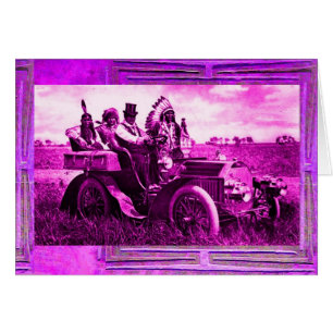 APACHES & GERONIMO DRIVING MOTOR CAR Father's Day