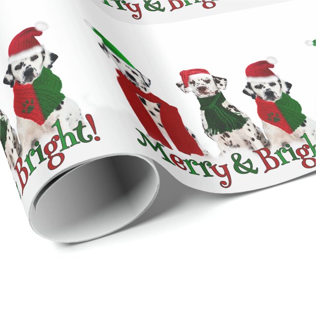APAL - Dalmation Dogs Merry and Bright Wrapping Paper (Roll Corner)