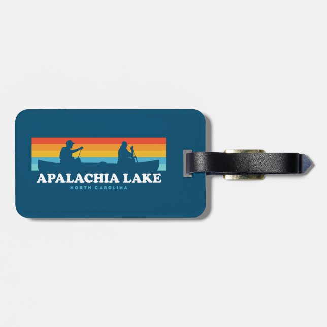Apalachia Lake North Carolina Canoe Luggage Tag (Back Horizontal)