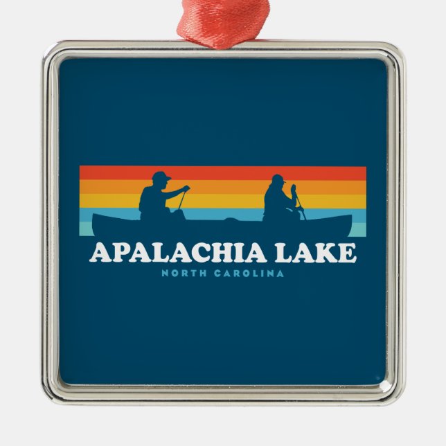 Apalachia Lake North Carolina Canoe Metal Ornament (Front)