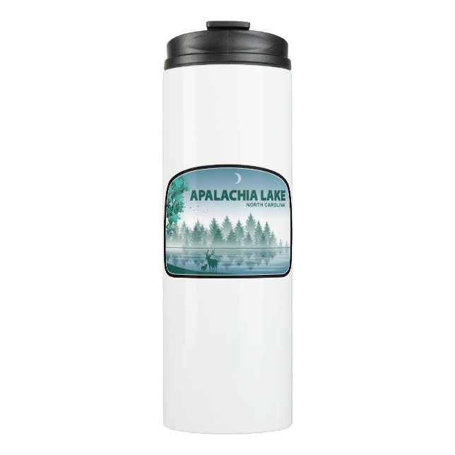 Apalachia Lake North Carolina Deer Thermal Tumbler (Front)