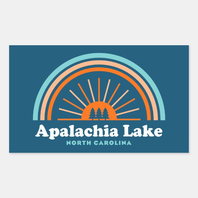 Apalachia Lake North Carolina Rainbow Sticker (Front)