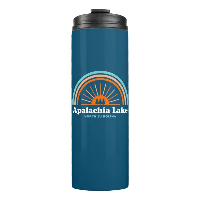 Apalachia Lake North Carolina Rainbow Thermal Tumbler (Front)