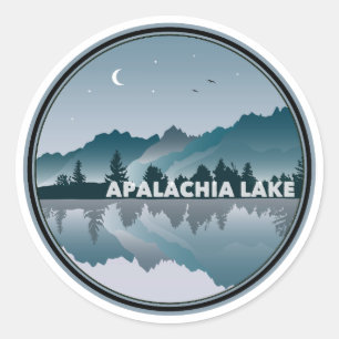 Apalachia Lake North Carolina Reflection Classic Round Sticker