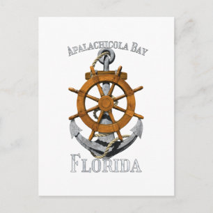 Apalachicola Bay Florida Vacation Nautical Anchor Postcard