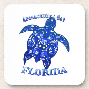 Apalachicola Bay Florida Vacation Tribal Turtle Coaster