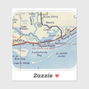 Apalachicola FL Vintage Map