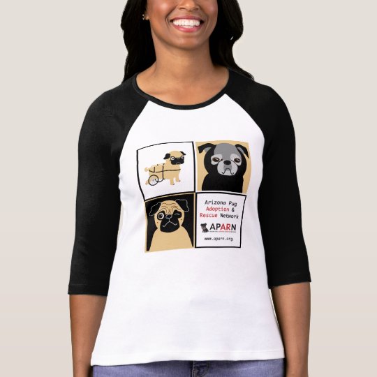 APARN 3 Pug Baseball Shirt - Women