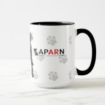 APARN No Pug Left Behind Black 15 oz Ringer Mug