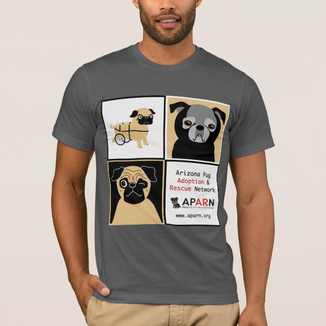 APARN Rescue Pugs Basic Bella Canvas T-Shirt (Front)