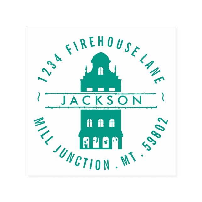 Apartment Building Self-Ink Return Address Stamp (Design)