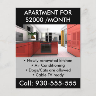 Apartment for Rent Real Estate Promotional QR Code Flyer