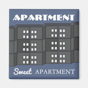 "Apartment Sweet Apartment" Magnet