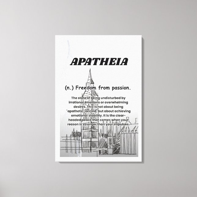 Apatheia Stretched Canvas Print (Front)