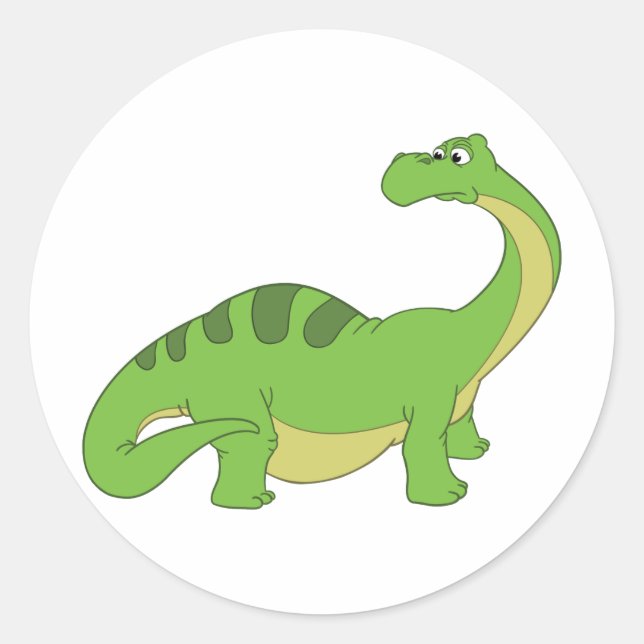 Apatosaurus Classic Round Sticker (Front)