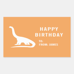 Apatosaurus Dinosaur Personalize Gift Sticker