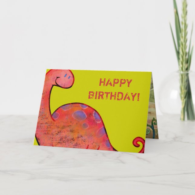 Apatosaurus Greeting Card (customizable) (Front)