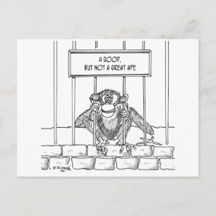 Ape Cartoon 1537 Postcard