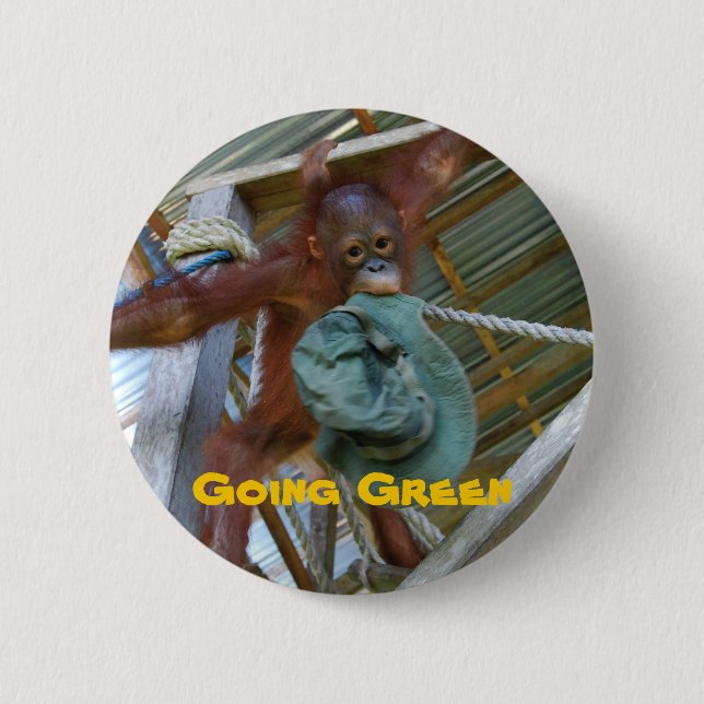 Ape for Green 2 Inch Round Button (Front)