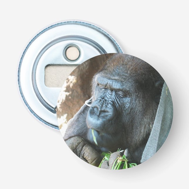Ape hood ~ Japanese Gorilla Eating Bottle Opener (Front)