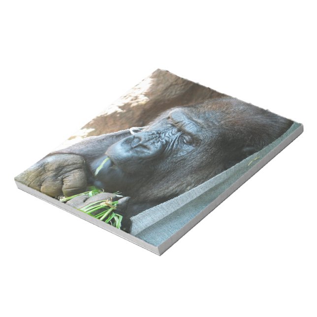 Ape hood ~ Japanese Gorilla Eating Notepad (Rotated)