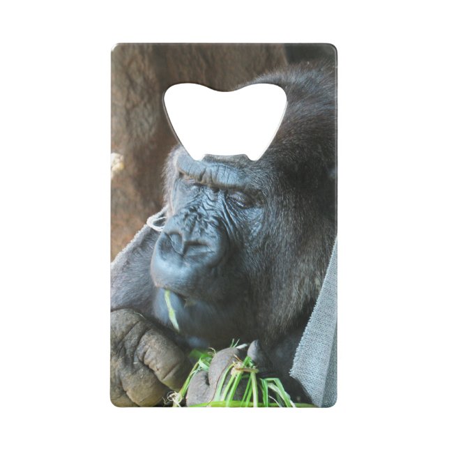 Ape hood ~ Japanese Gorilla Eating Wallet Bottle Opener (Front)