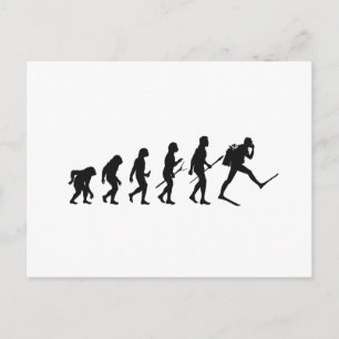 Ape Man Evolution Diver Postcard