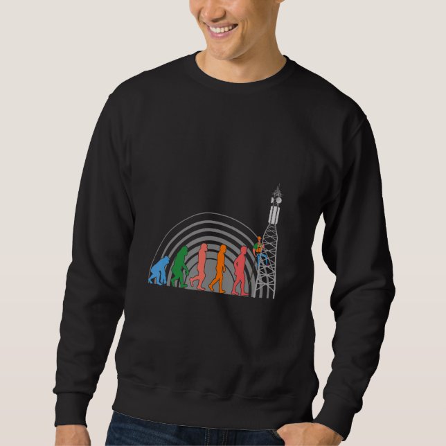 Ape Monkey Electricity Wiring Engineering Works Li Sweatshirt (Front)