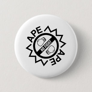 Ape No Fight Ape Boxing Gloves 2 Inch Round Button