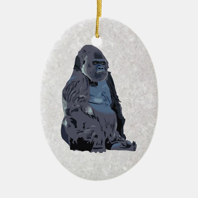 ape or gorilla ceramic ornament (Front)