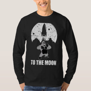 Ape To The Moon Crypto Coin Rocket Crypto Nft T-Shirt