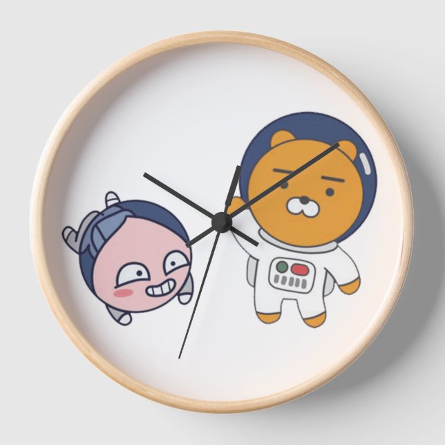 Apeach and Ryan in Space Clock (Front)