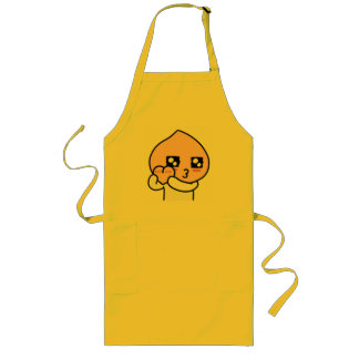 Apeach Heart Heart Apeach Peachy Heart for You Long Apron
