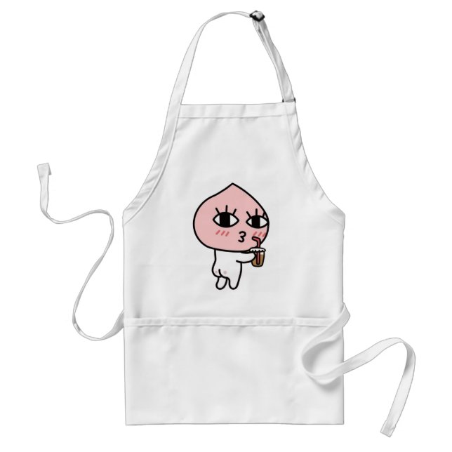 Apeach with Iced Coffee Standard Apron (Front)