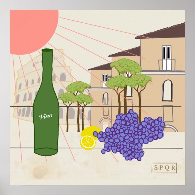 Aperitif Time in Rome Poster (Front)
