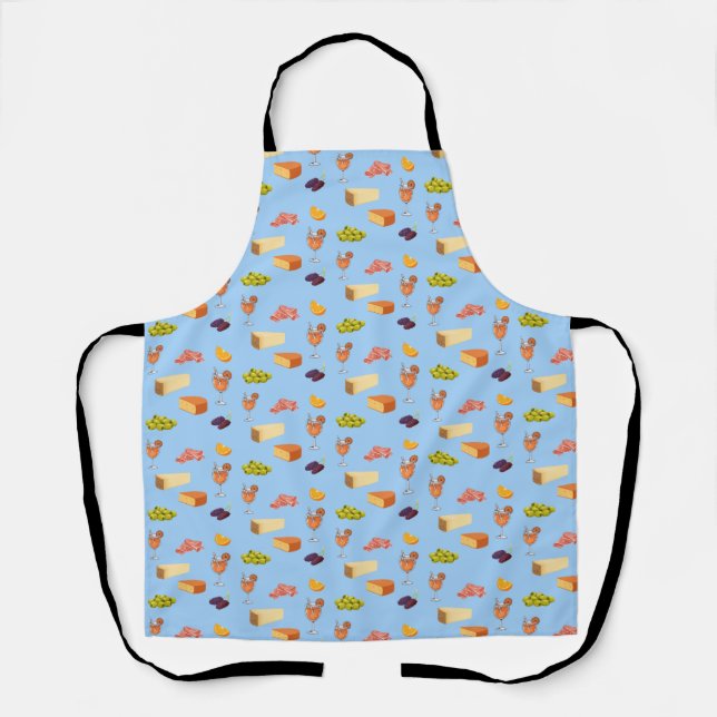 Aperol and Cheese Pattern Apron (Front)