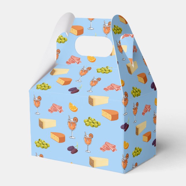 Aperol and Cheese Pattern Favor Box (Front Side)