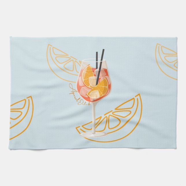 Aperol O'Clock Kitchen Towel (Horizontal)