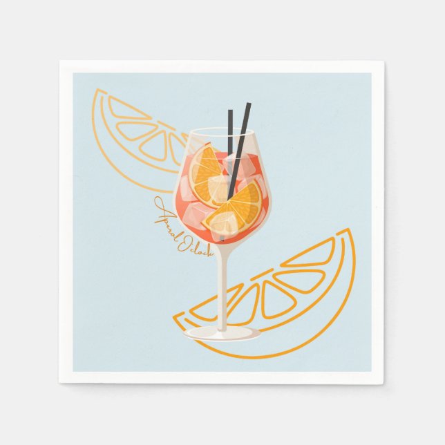 Aperol O'Clock Napkin (Front)